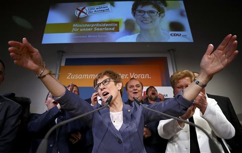 Eπιβλητική νίκη του κόμματος της Μέρκελ στο κρατίδιο του Ζάαρ