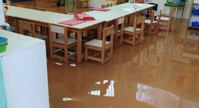 Ναύπακτος: Πλημμύρισε το νηπιαγωγείο Αφροξυλιάς