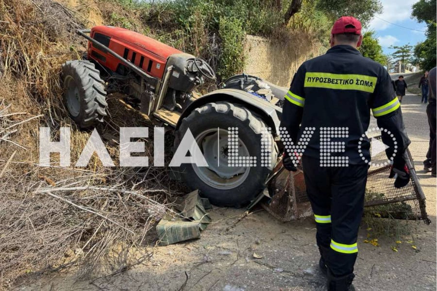 Αμπελώνας Πύργου: Έπεσε με το τρακτέρ από τρία μέτρα – Σώθηκε με ελαφρά τραύματα