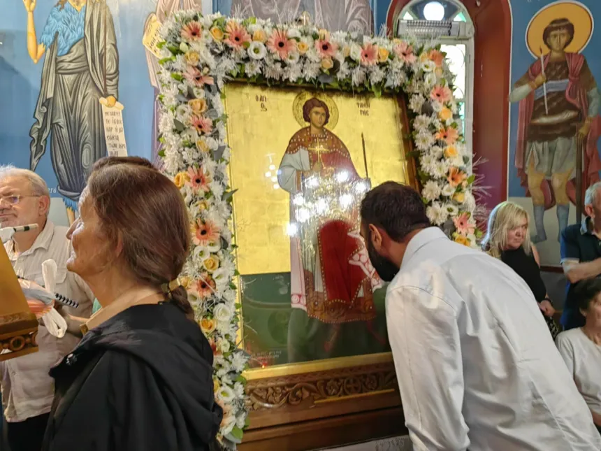 Πανηγυρικός αρχιερατικός εσπερινός στον Ιερό Ναό Αγίου Φανουρίου στο Βέλο Κορινθίας 
