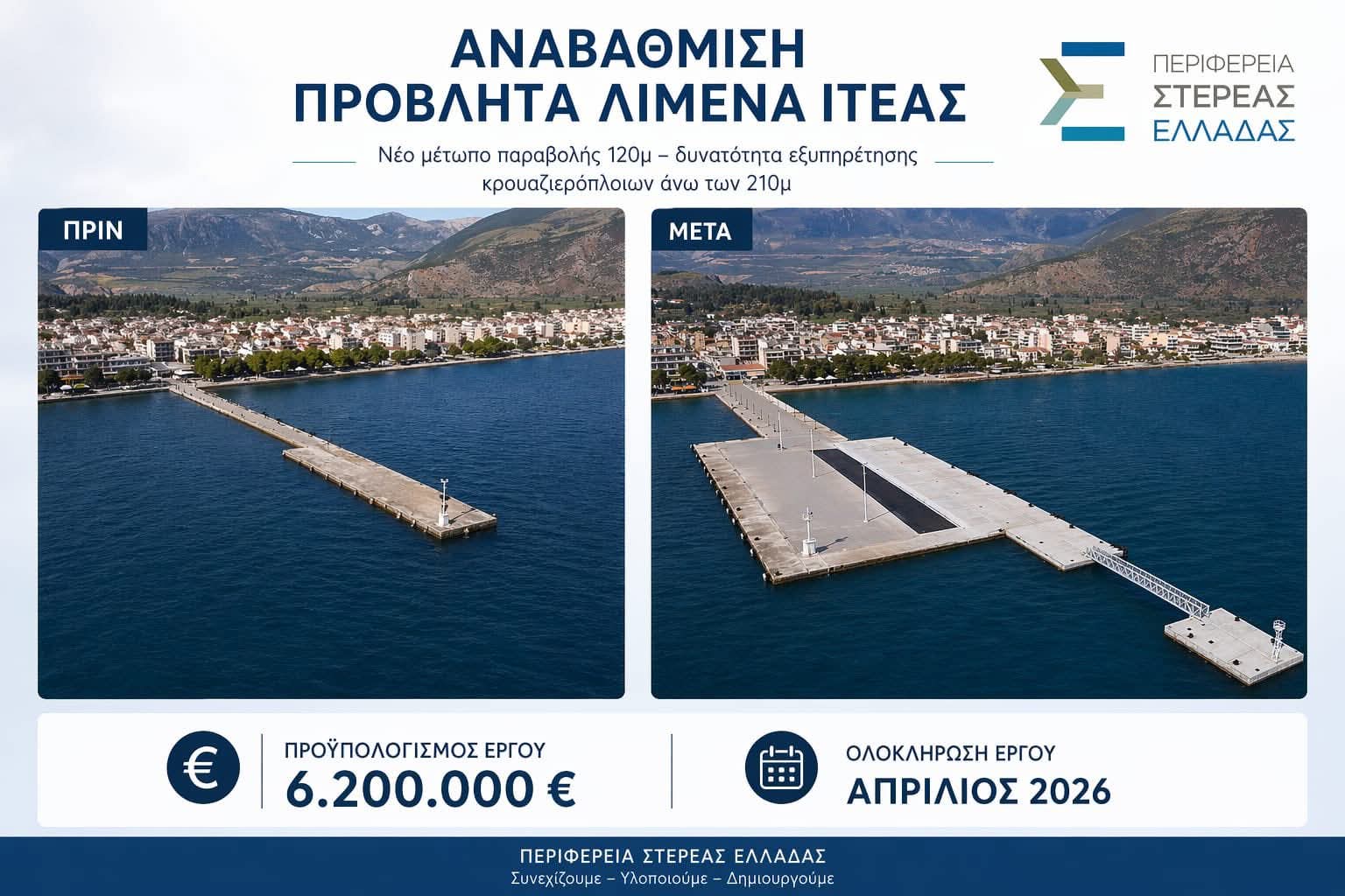 Εγκαινιάστηκε ο νέος λιμένας Ιτέας - Στον διεθνή χάρτη της κρουαζιέρας η Φωκίδα