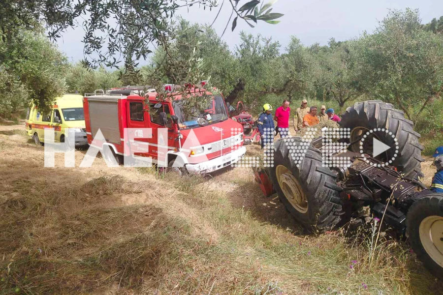 Βαρθολομιό Ηλείας: Νεκρός αγρότης από ανατροπή τρακτέρ