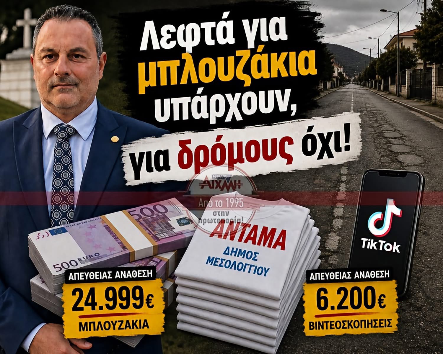Μεσολόγγι: Νέα ανάθεση 25.000 ευρώ για επετειακά είδη προκαλεί πολιτικές αντιδράσεις