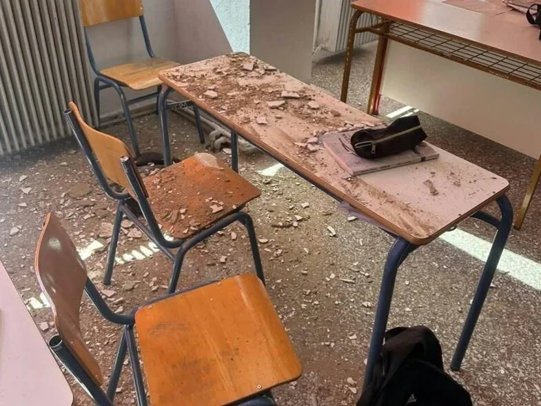 Πάτρα: Κλειστό το 6ο Λύκειο μετά την πτώση τμήματος της οροφής